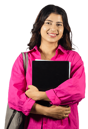 Student holding notebooks